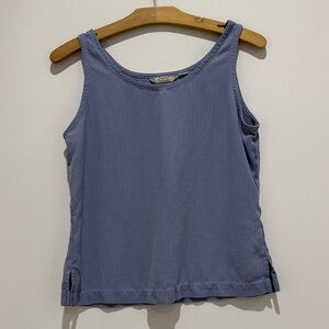 Tommy Bahama 100% Silk Blue Sleeveless Top